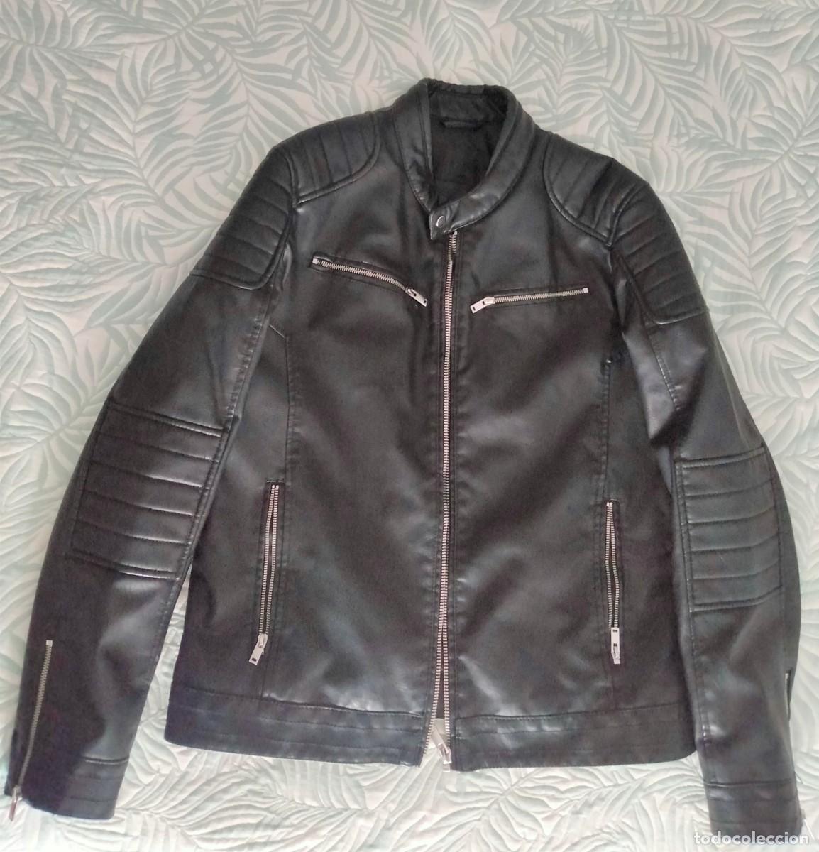 Vintage: Chaqueta imitaci&oacute;n a cuero C&A Talla XL