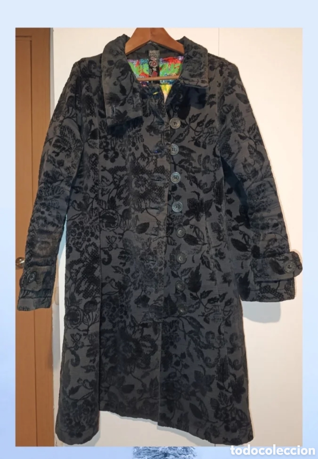 Vintage: Abrigo negro y gris Desigual talla 46 vintage