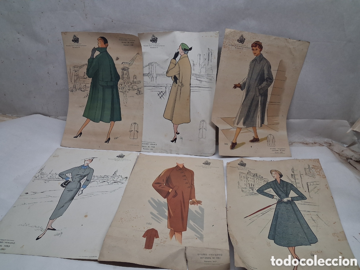 Vintage: 6 l&aacute;minas moda la confianza