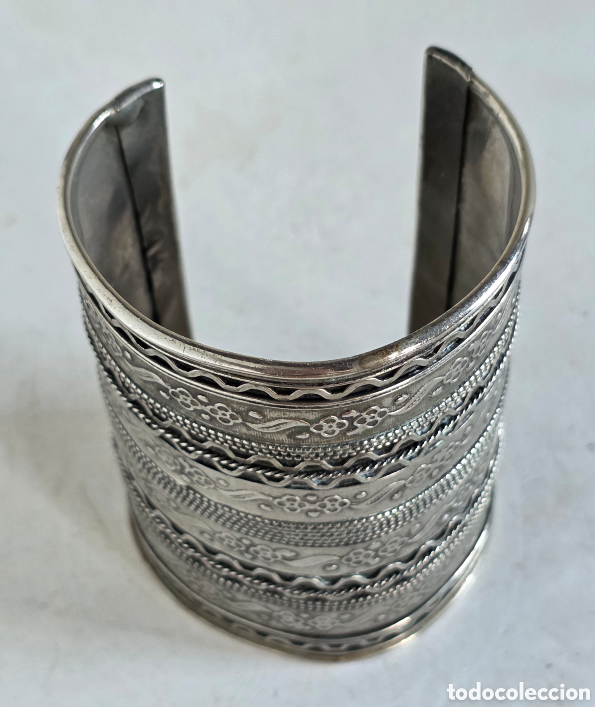 Vintage: Pulsera Brazalete Plateado - Complemento Moda Vintage - Foto 2