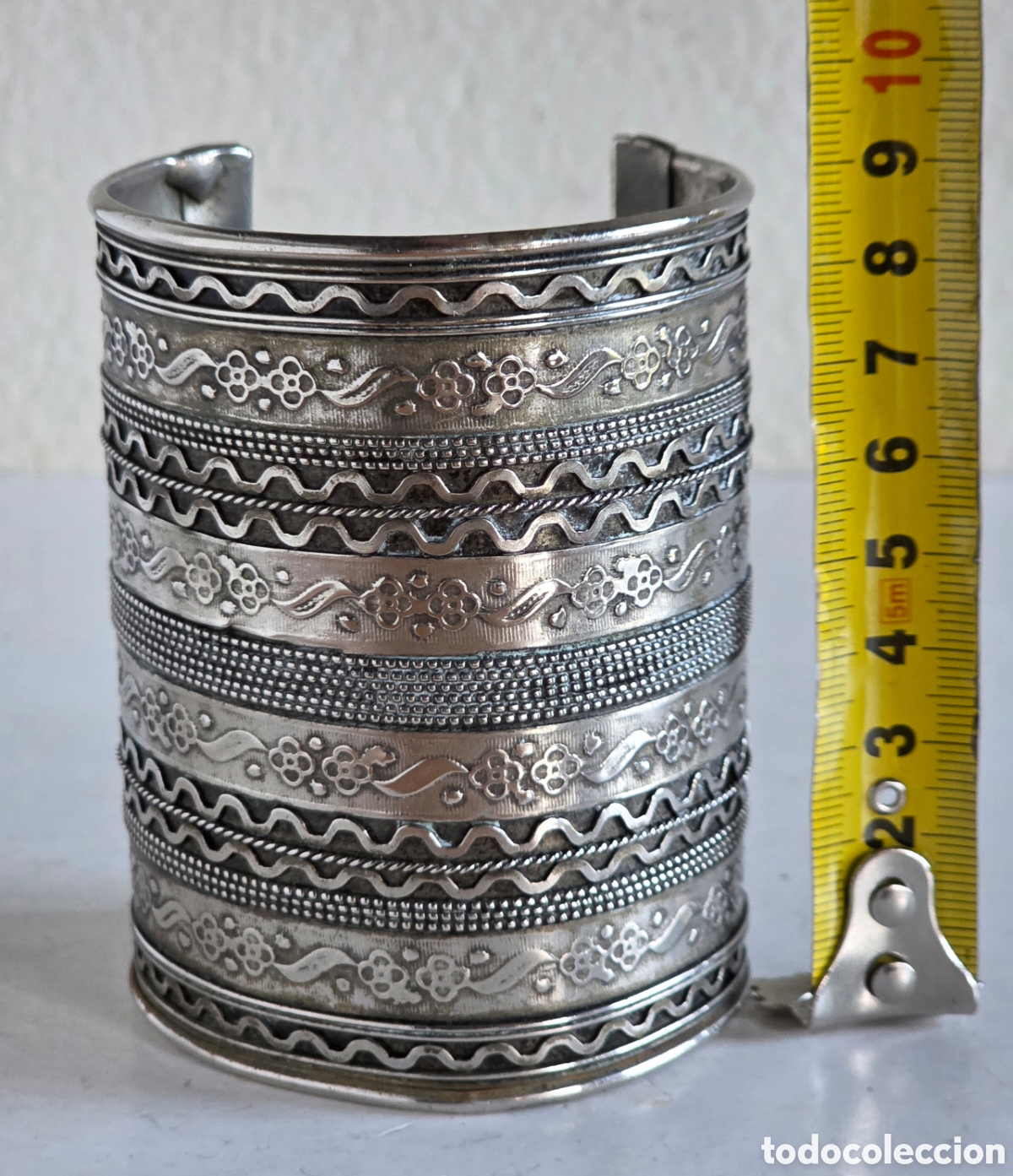 Vintage: Pulsera Brazalete Plateado - Complemento Moda Vintage - Foto 15