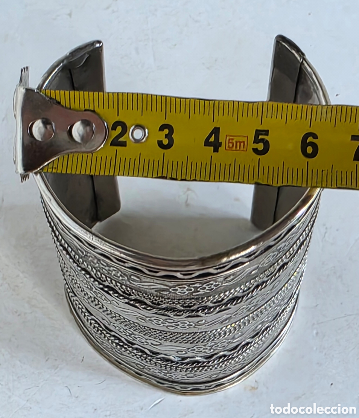 Vintage: Pulsera Brazalete Plateado - Complemento Moda Vintage - Foto 16