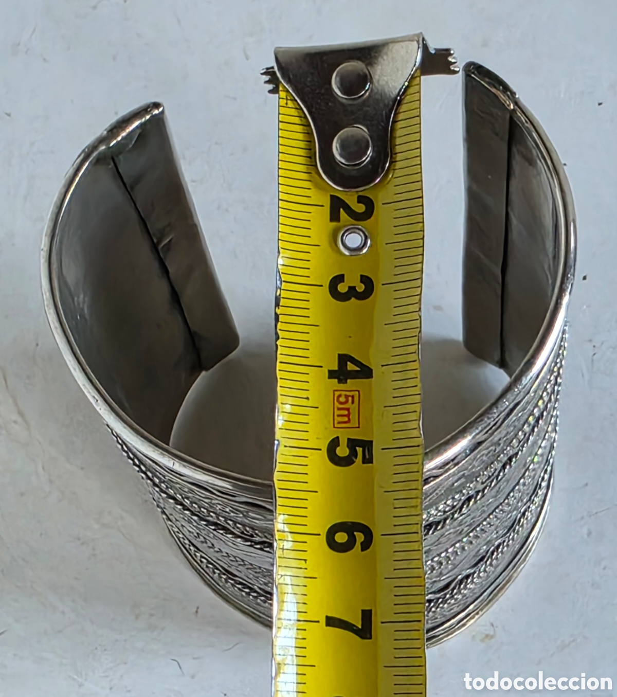 Vintage: Pulsera Brazalete Plateado - Complemento Moda Vintage - Foto 17