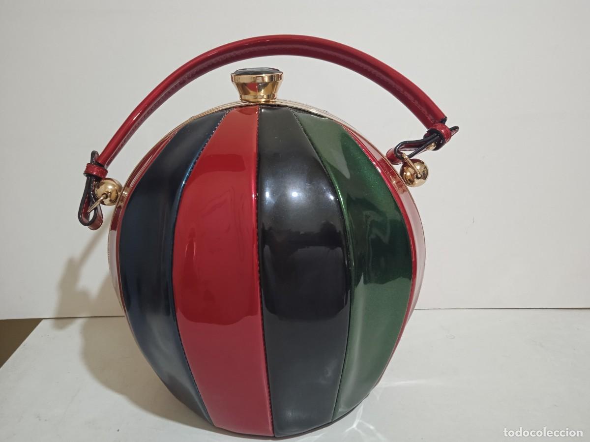 Vintage: Bolso de fiesta Paula Rossi Forma De Esfera Tricolor - NUEVO