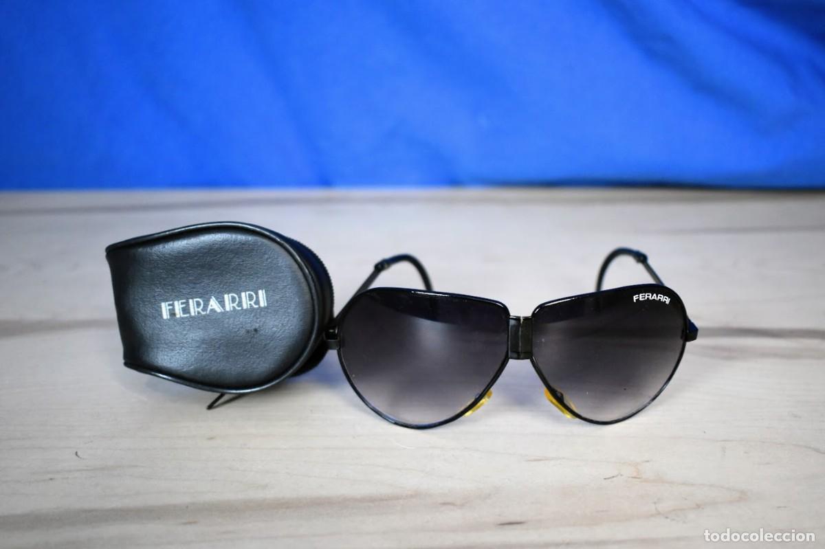 Vintage: Gafas de sol plegables vintage &rdquo;FERARRI&rdquo; con funda original - A&ntilde;os 80