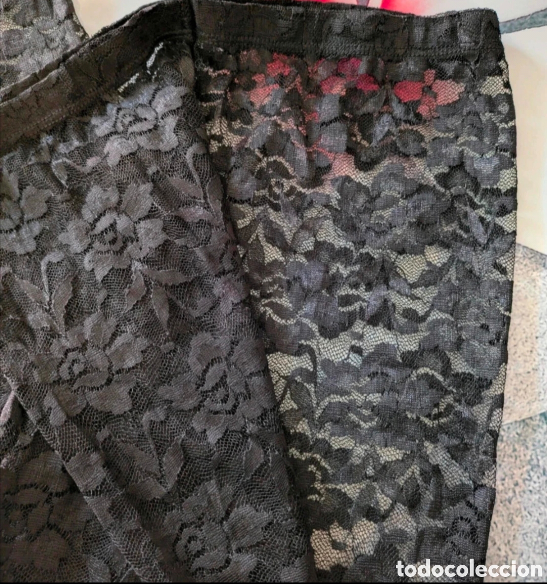 Vintage: Leggins encaje negro - Foto 2