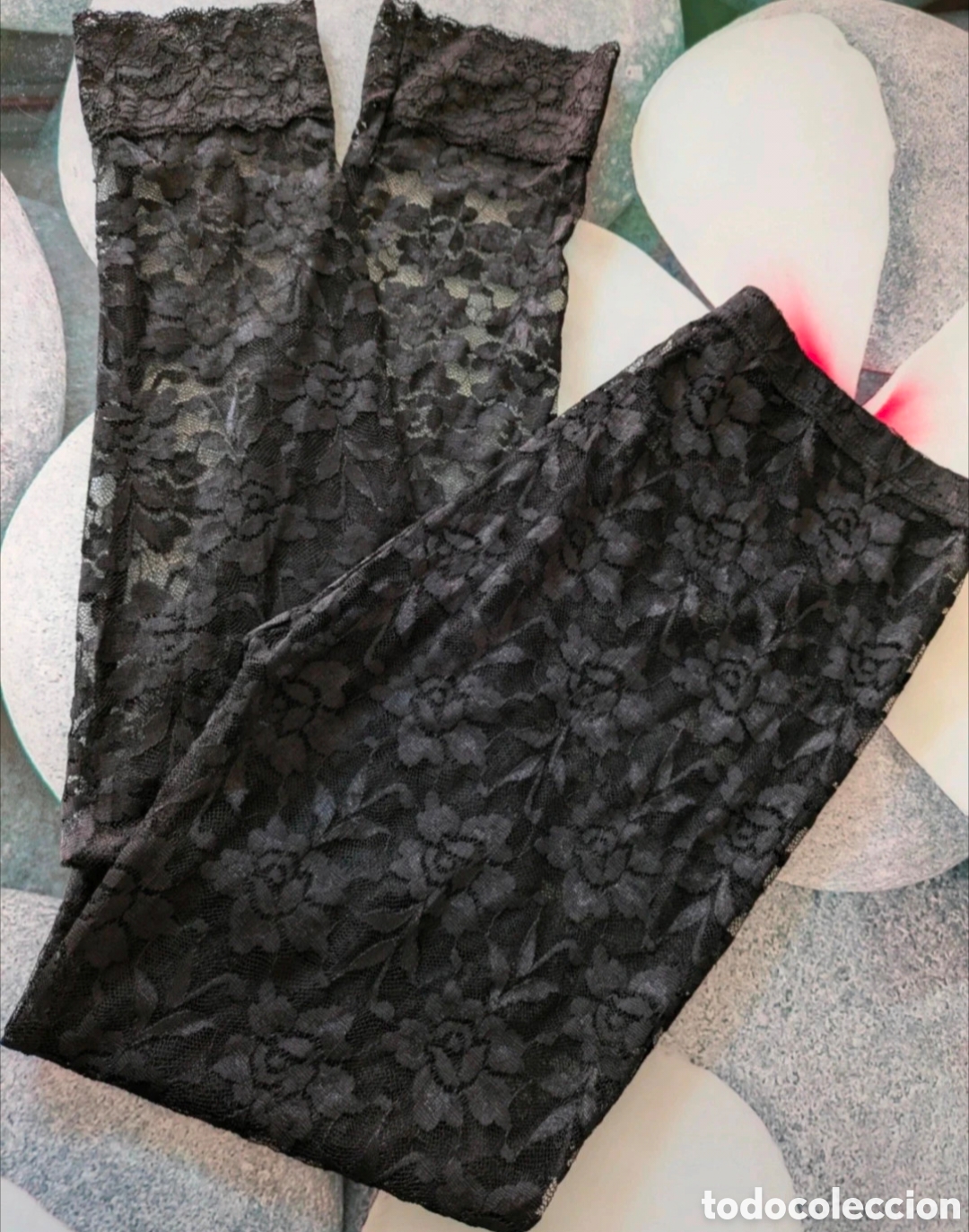 Vintage: Leggins encaje negro