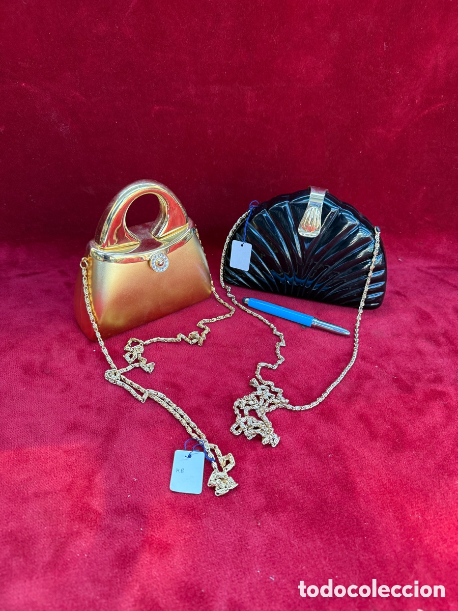 Vintage: Lote de dos bonitos bolsos de mano,imitando bolsos antiguos!