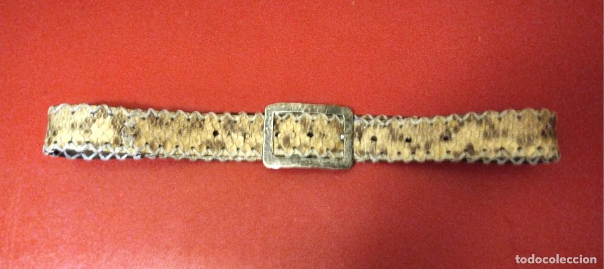 Vintage: CINTUR&Oacute;N DE PIEL DE SERPIENTE PIT&Oacute;N AUT&Eacute;NTICA EN BUEN ESTADO