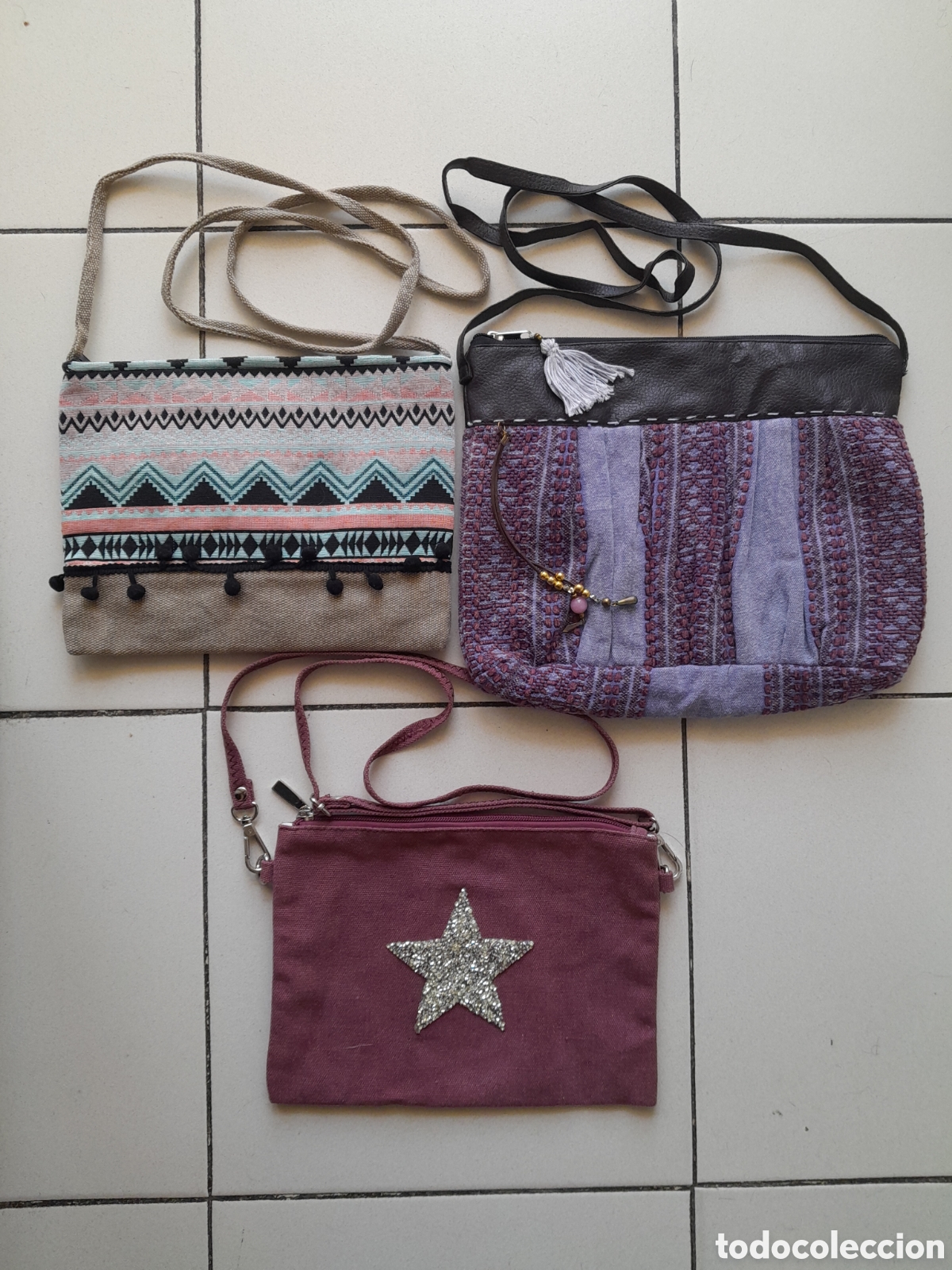 Vintage: -3 bolsos de hombro estilo vintage.