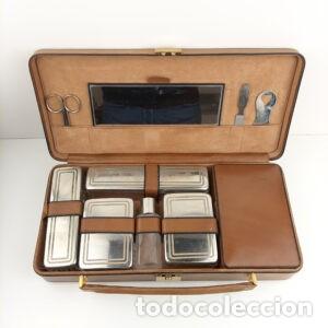 Vintage: Set da toilette, da barba, da viaggio con valigetta in pelle - uomo/donn
