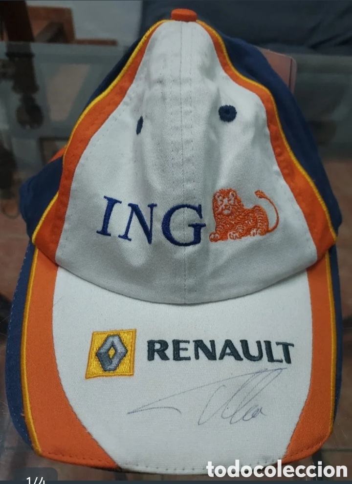 Vintage: Gorra oficial Renault F1 2008 firmada por Fernando.