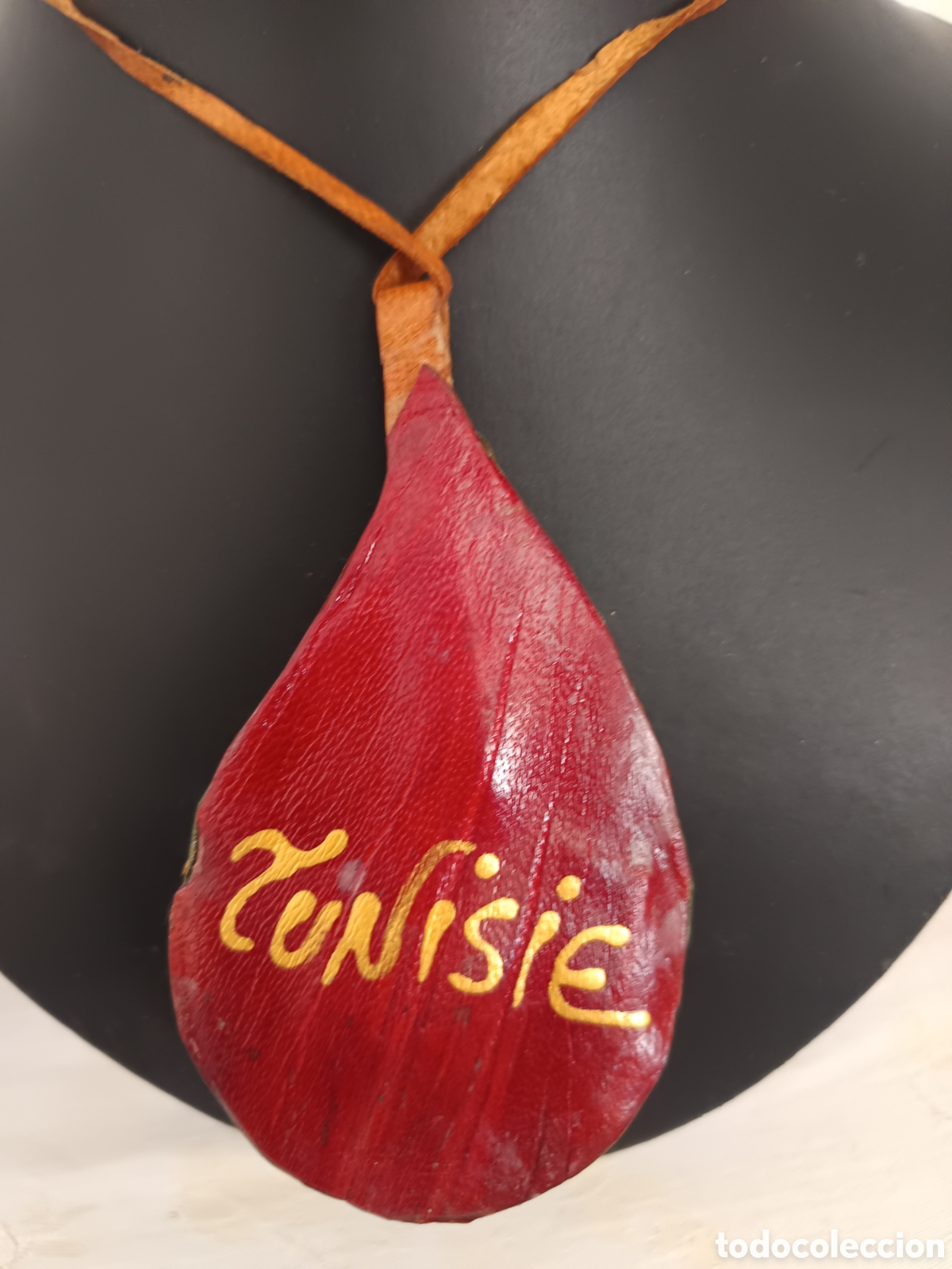 Vintage: Collar de piel de T&uacute;nez rostro de mujer mascara - Foto 6