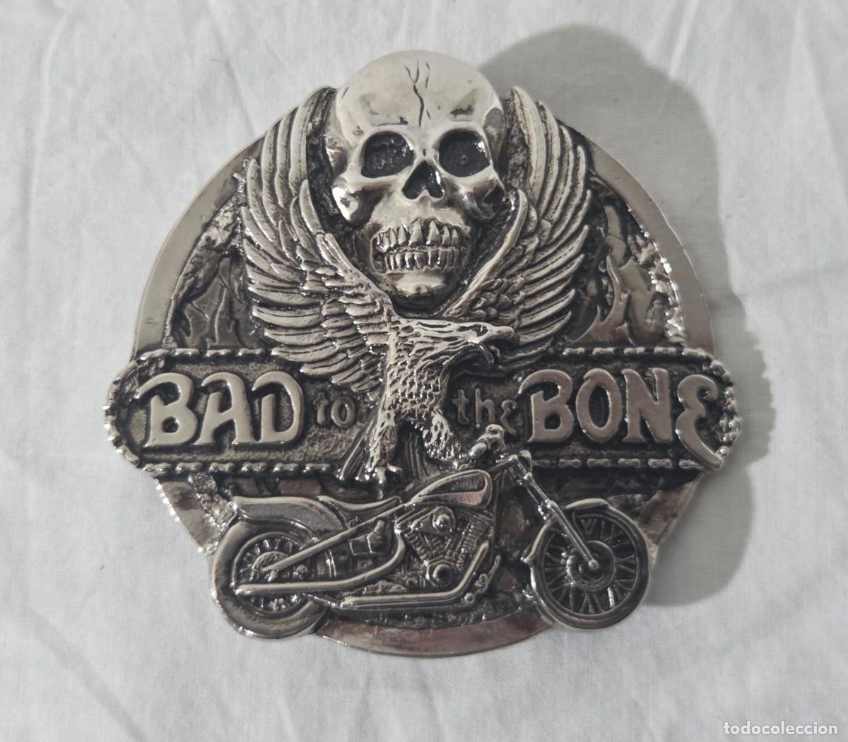 Vintage: Hebilla de cintur&oacute;n, Bad to the Bone - Foto 3