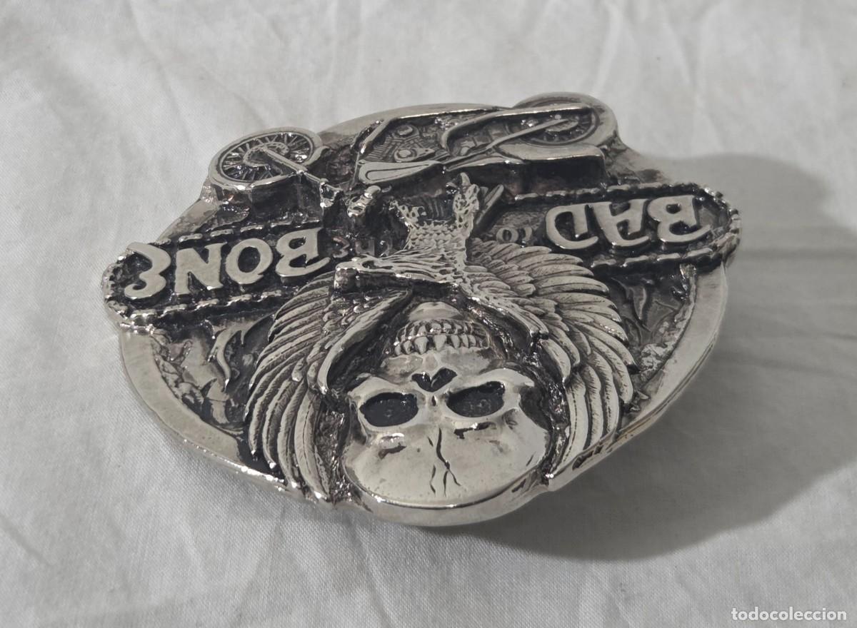 Vintage: Hebilla de cintur&oacute;n, Bad to the Bone - Foto 6
