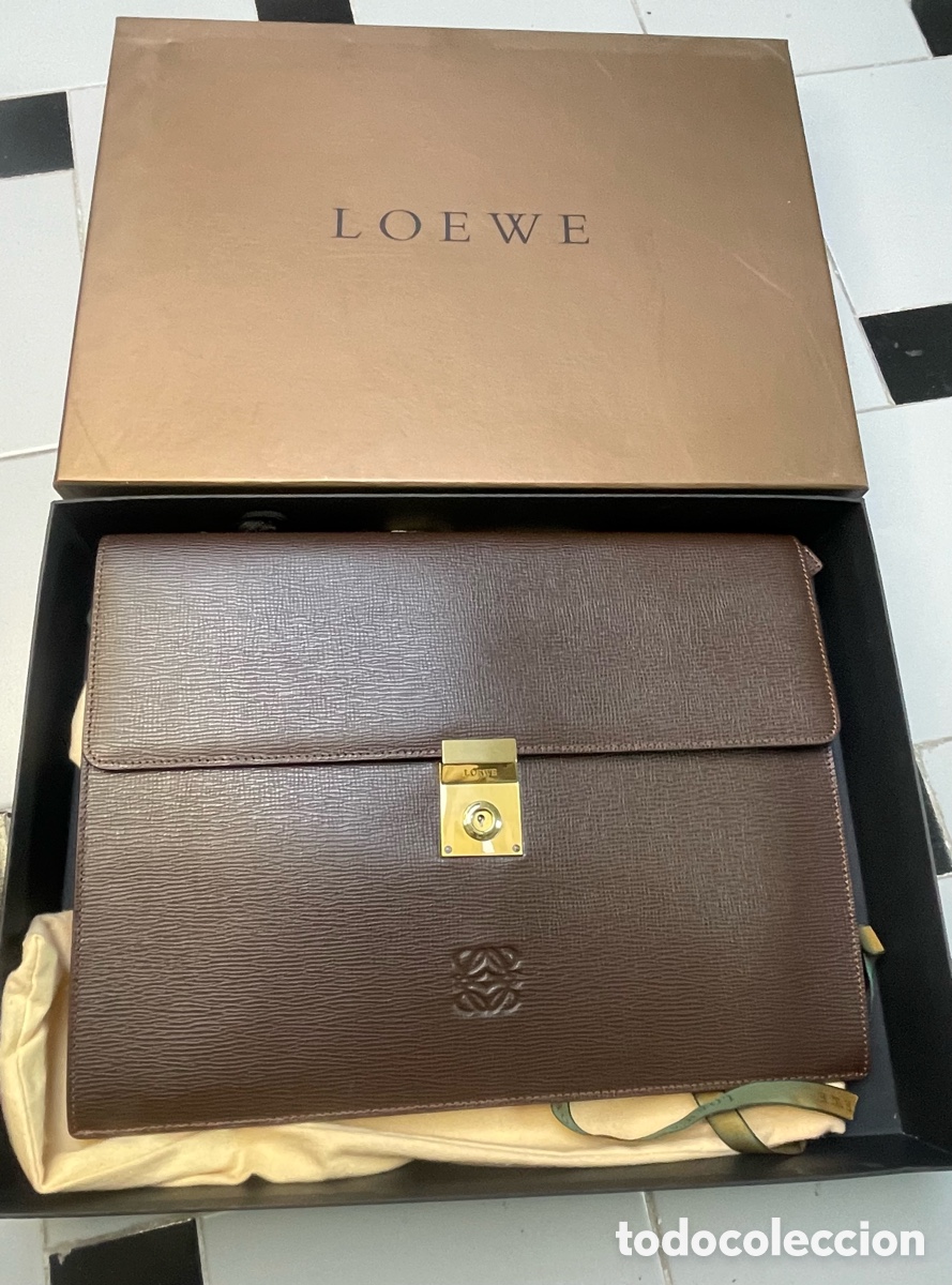Vintage: vintage Loewe Anagram leather document case - Foto 12