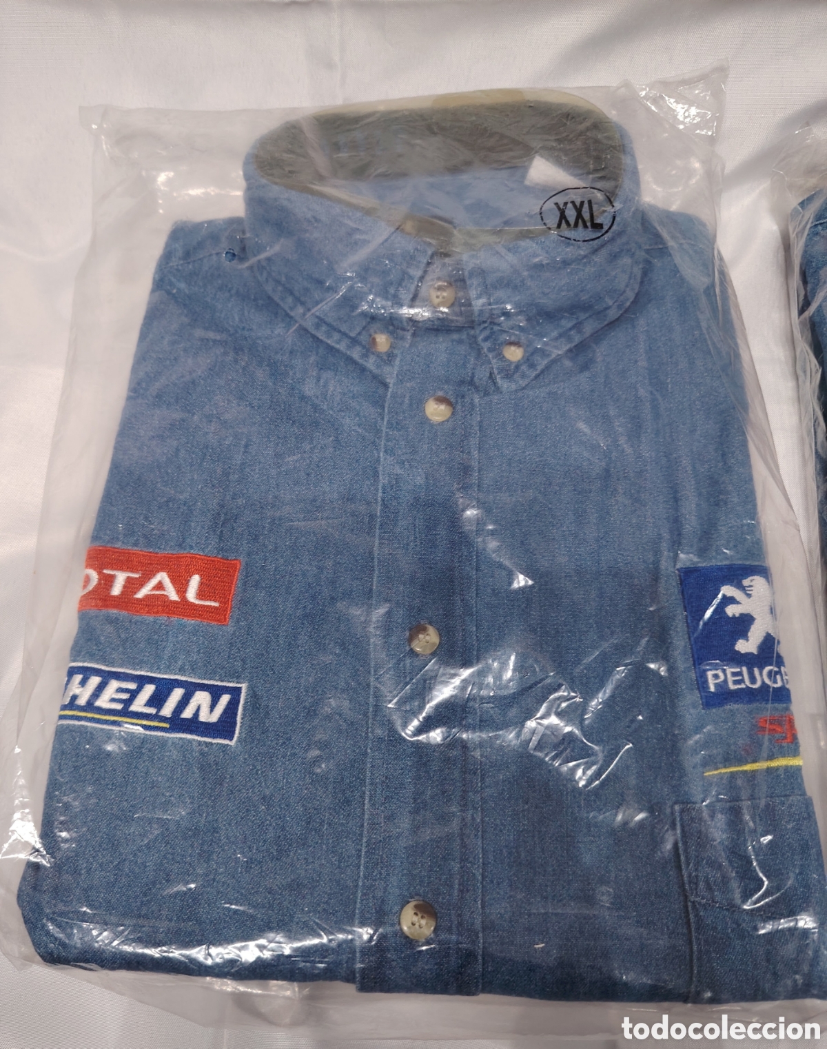 Vintage: Camisa vaquera vintage Peugeot Sport WRC Total XXL nueva