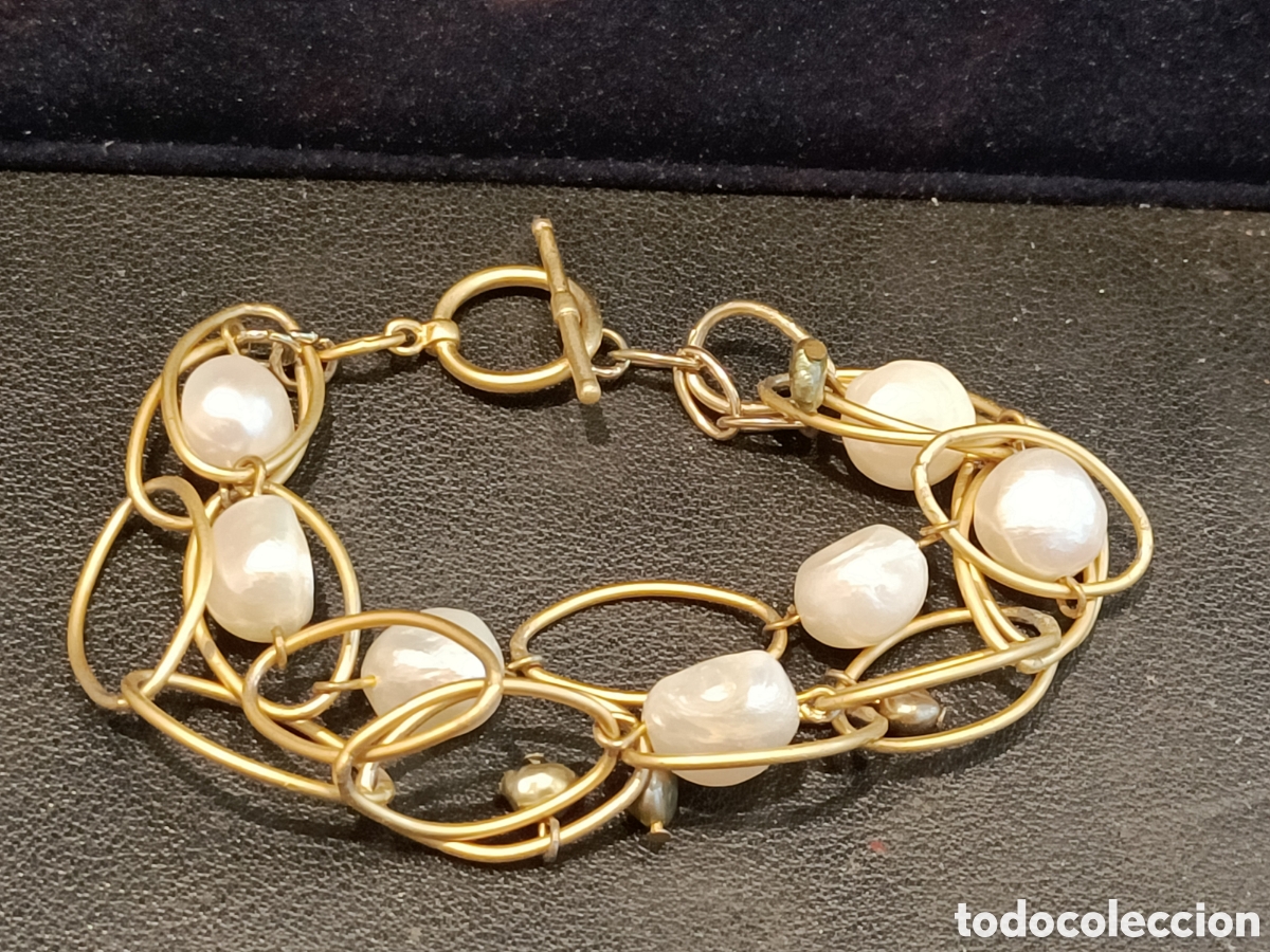 Vintage: Pulsera vintage de perlas barrocas.