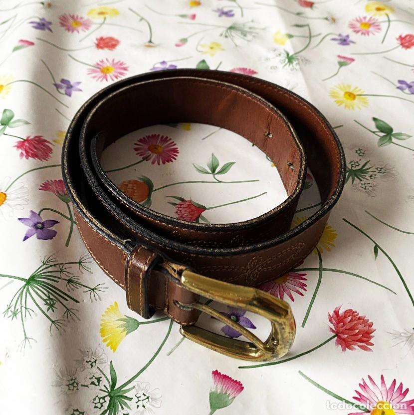 Vintage: Cintur&oacute;n de cuero vintage Golf and Green - Talla 75