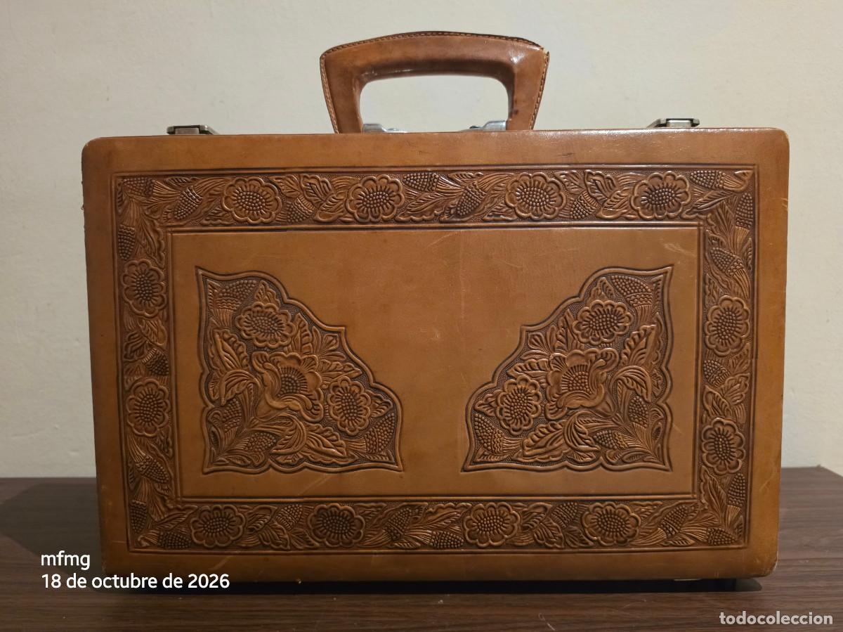 Vintage: Malet&iacute;n de piel vintage Pugsley portadocumentos &ndash; Artesan&iacute;a brasile&ntilde;a de mediados de siglo