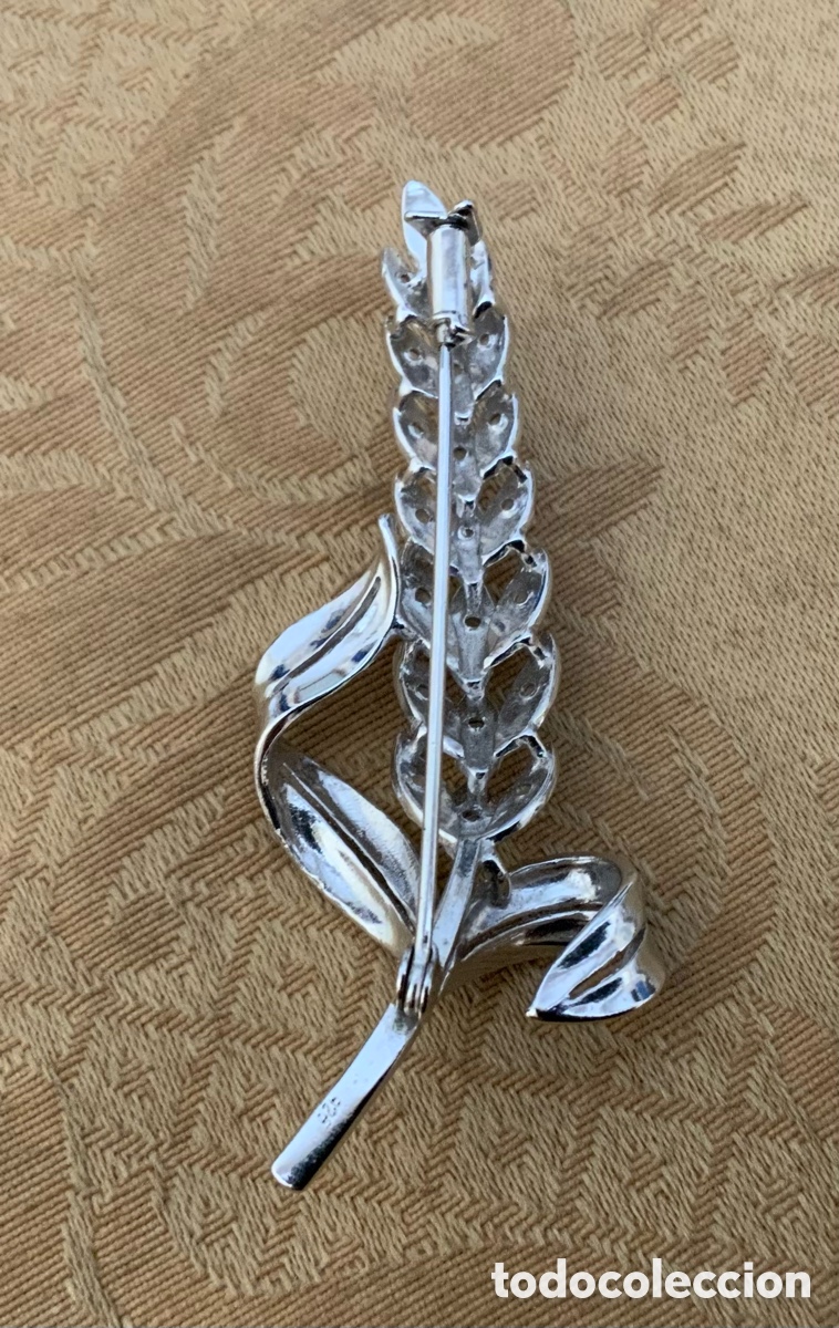 Vintage: ANTIGUO BROCHE ESPIGA DE PLATA DE LEY - Foto 3