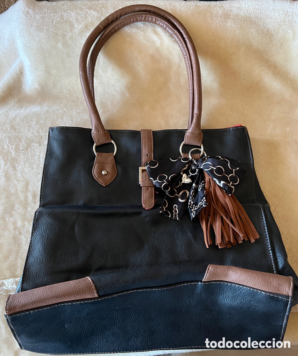 Vintage: Bolso negro de hombro tipo tote