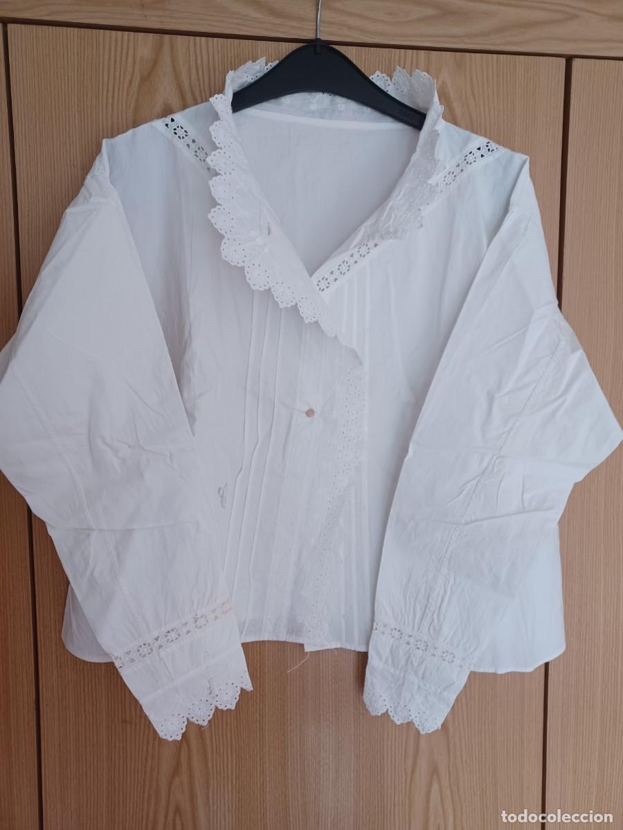 Vintage: Blusa hilo antigua blanca