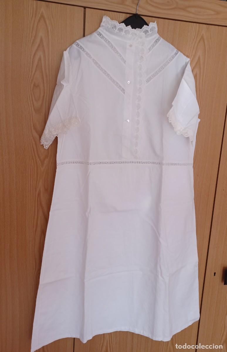 Vintage: Camis&oacute;n hilo blanco antiguo
