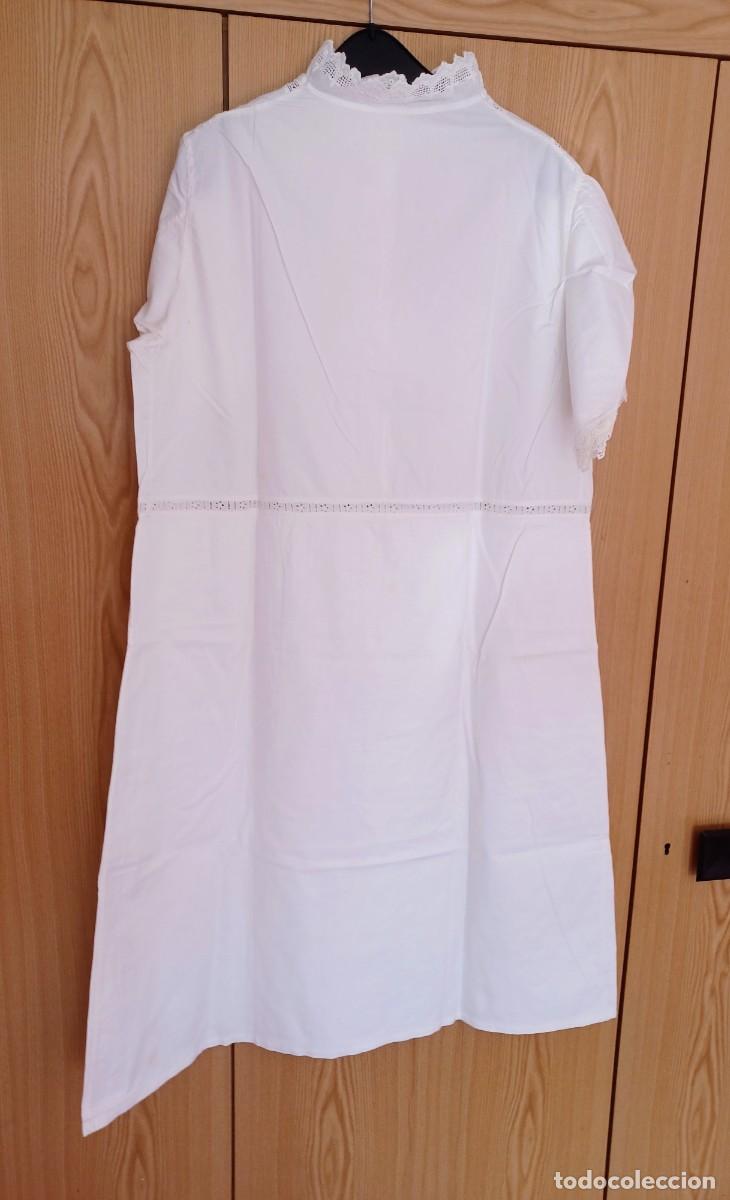 Vintage: Camis&oacute;n hilo blanco antiguo - Foto 3