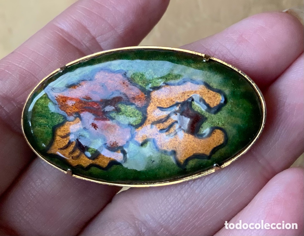 Vintage: BROCHE VINTAGE ABSTRACTO ESMALTADO AL FUEGO