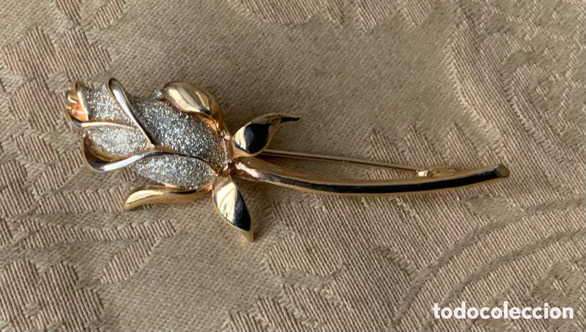 Vintage: BROCHE VINTAGE CAPULLO DE ROSA - Foto 3