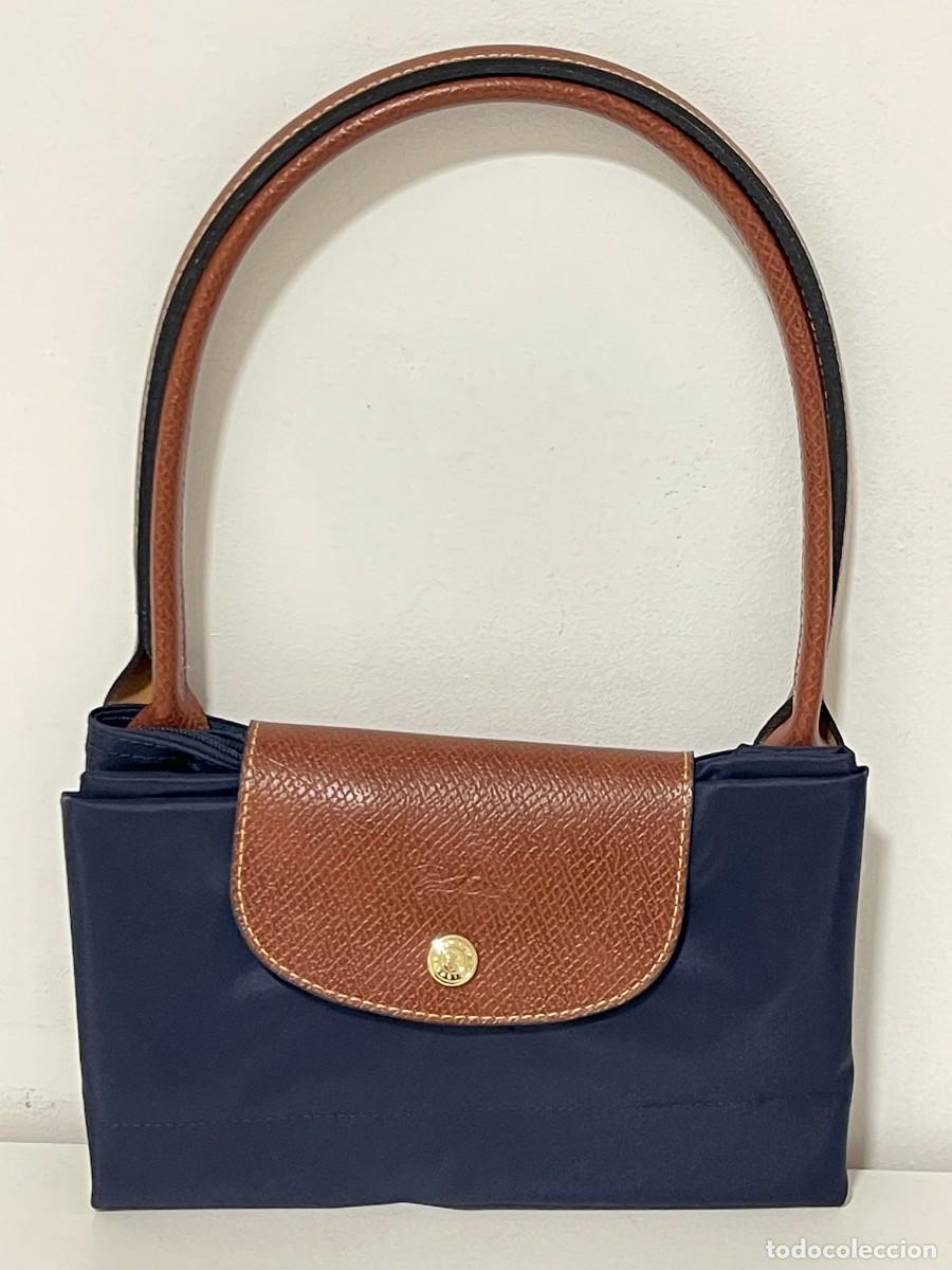 Vintage: Longchamp Bolso Le Pliage Black azul plegable estilo vintage