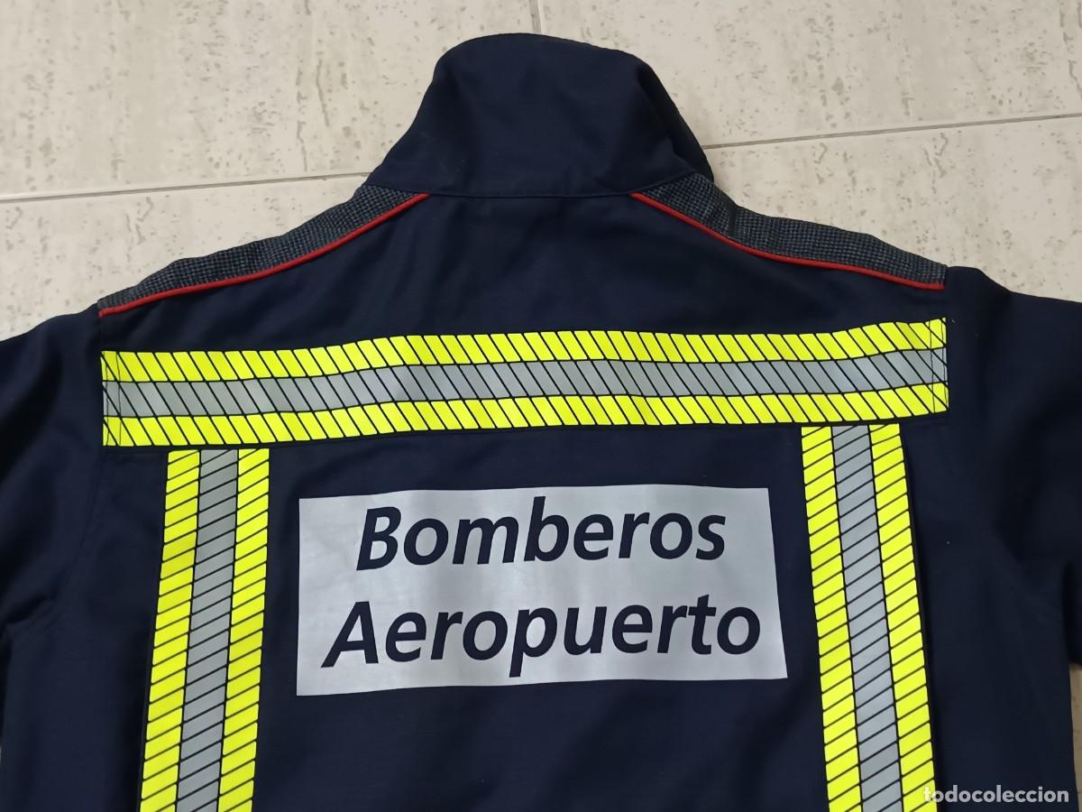 Vintage: CHAQUETA BOMBEROS AEROPUERTO ESPA&Ntilde;A. TALLA S