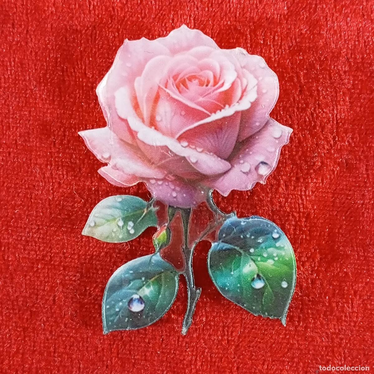 Vintage: BROCHE VINTAGE - DE FORMA ROSA - RESINA - ESTILO CL&Aacute;SICO - 56