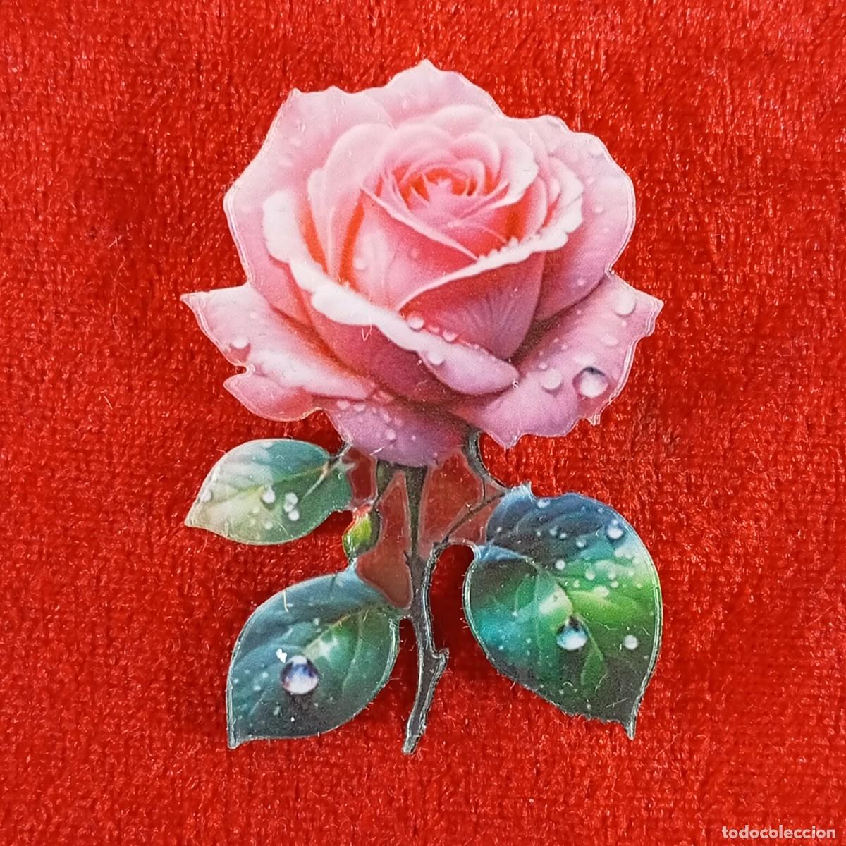 Vintage: BROCHE VINTAGE - DE FORMA ROSA - RESINA - ESTILO CL&Aacute;SICO - 60
