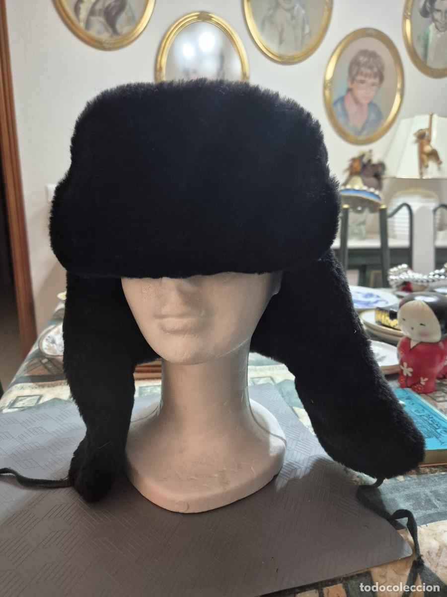 Vintage: Gorro ushanka ruso negro - Foto 2