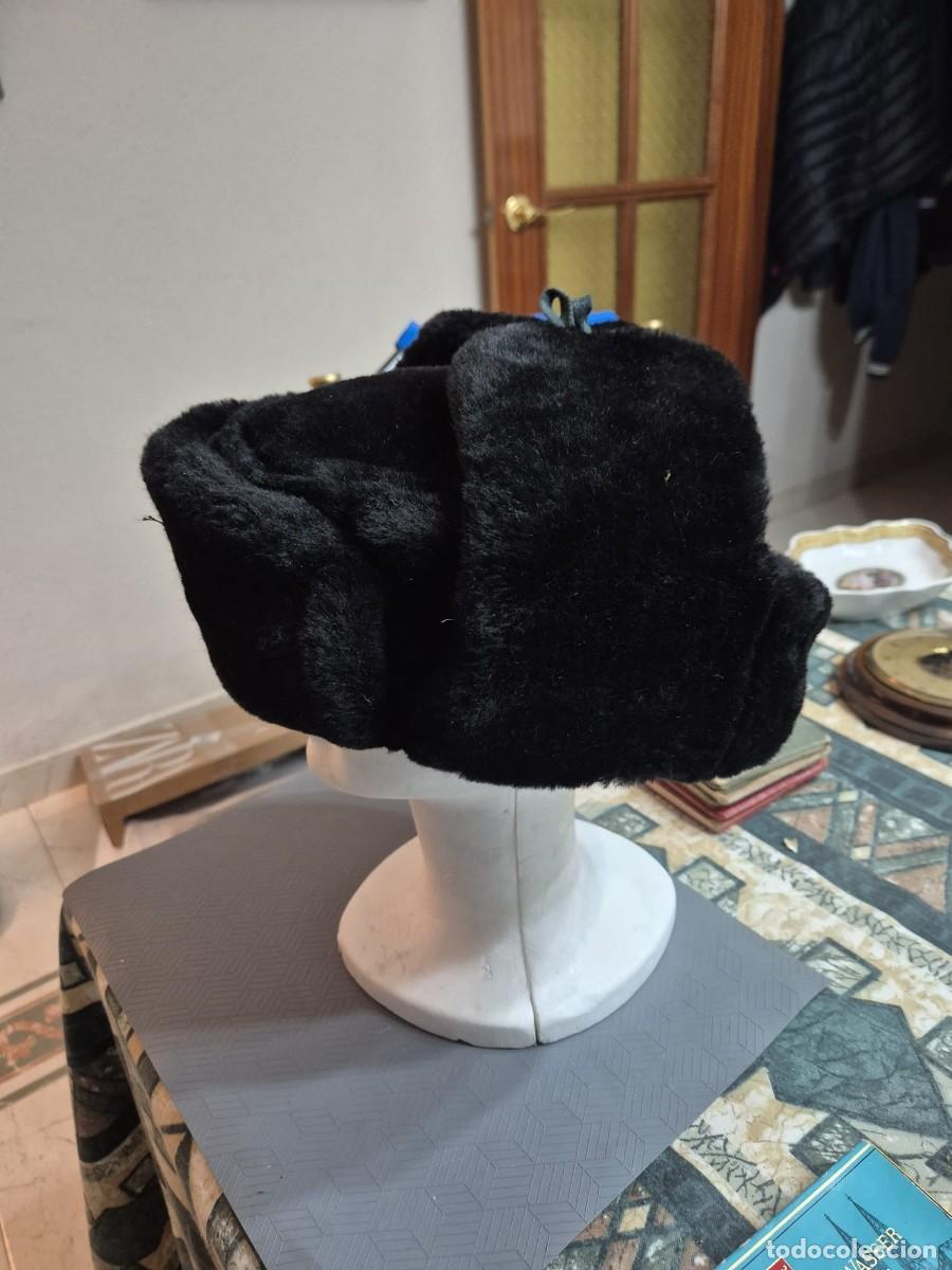 Vintage: Gorro ushanka ruso negro - Foto 4
