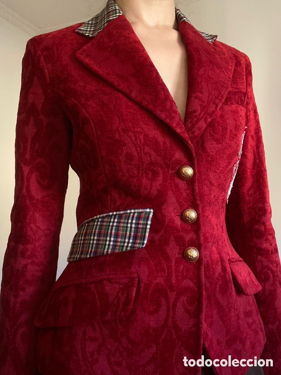 Vintage: Blazer de terciopelo jacquard vintage - GF Ferr&eacute;