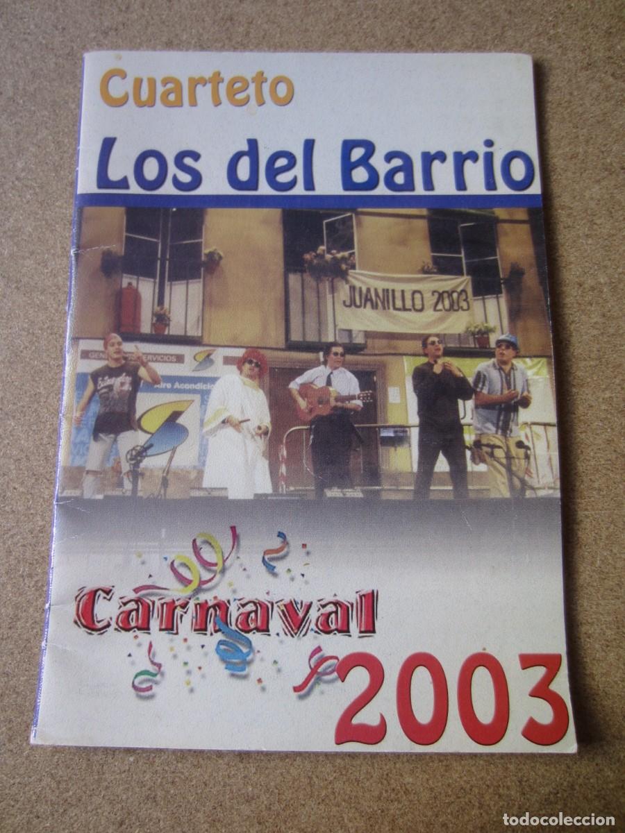 Vintage: Libreto Carnaval CuartetoLos del Barrio ( Manuel Jes&uacute;s Morera Rioja y Francisco Jos&eacute; L&oacute;pez Ben&iacute;tez)