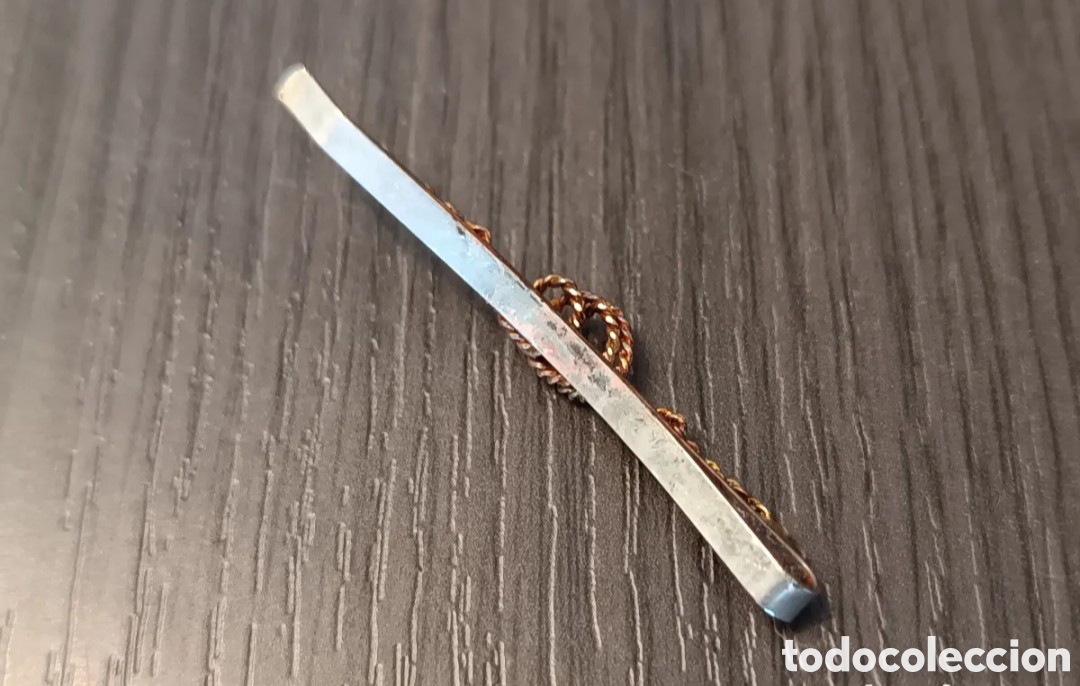 Vintage: Antiguo Pasador Corbata Cuerda Nudo - Foto 6