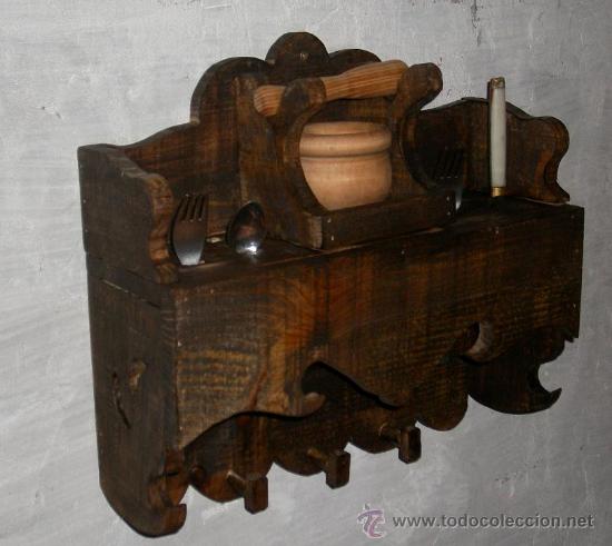 Vintage: mueble madera para el almirez, rustico ,,, mue365 - Foto 1