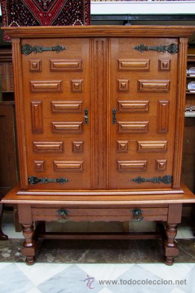 Vintage: MUEBLE ESPA&Ntilde;OL,ROBLE REF.4602 - Foto 2