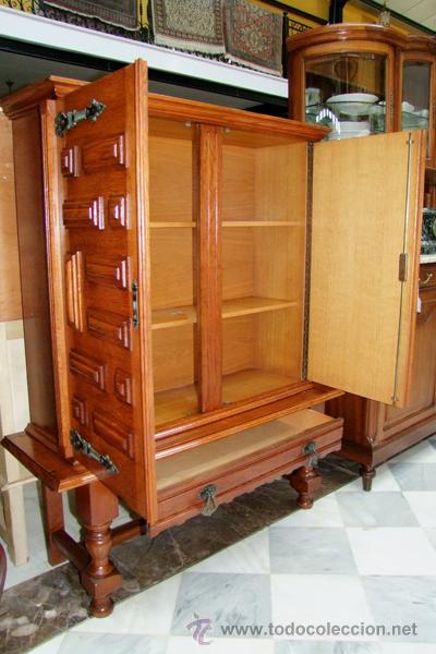 Vintage: MUEBLE ESPA&Ntilde;OL,ROBLE REF.4602 - Foto 8