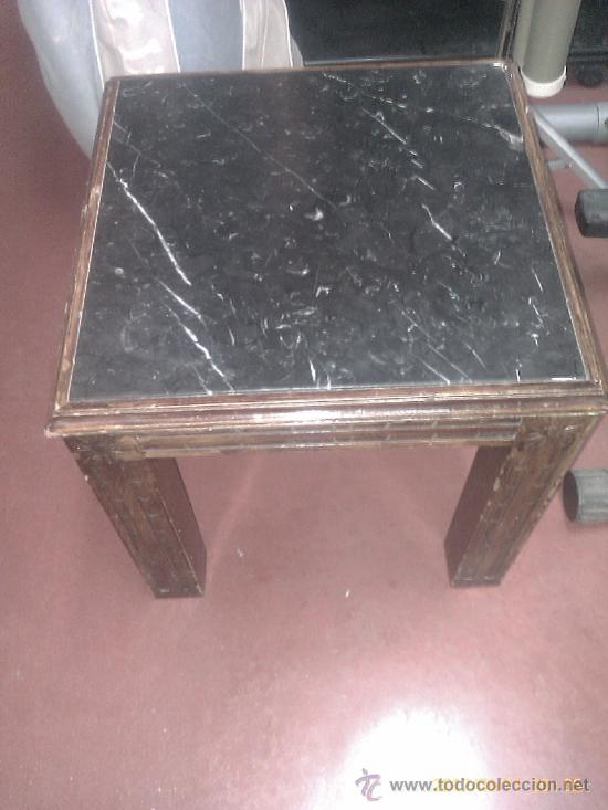 Vintage: MESA DE MADERA Y MARMOL - Foto 2