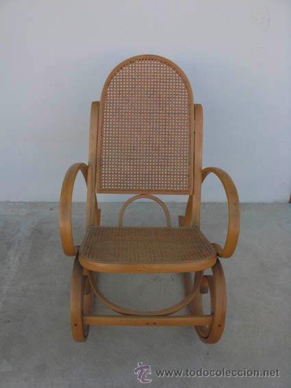 Vintage: Mecedora de madera de haya. - Foto 3