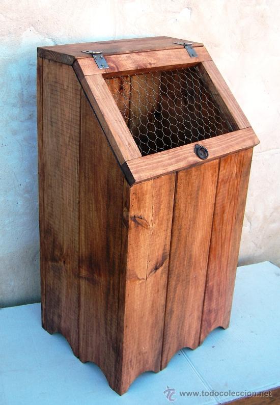 Vintage: mueble rustico cesto para la ropa ,,, mue365 - Foto 1