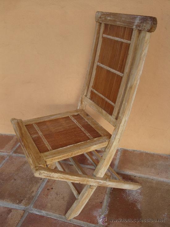 Vintage: Silla de madera plegable - Foto 2