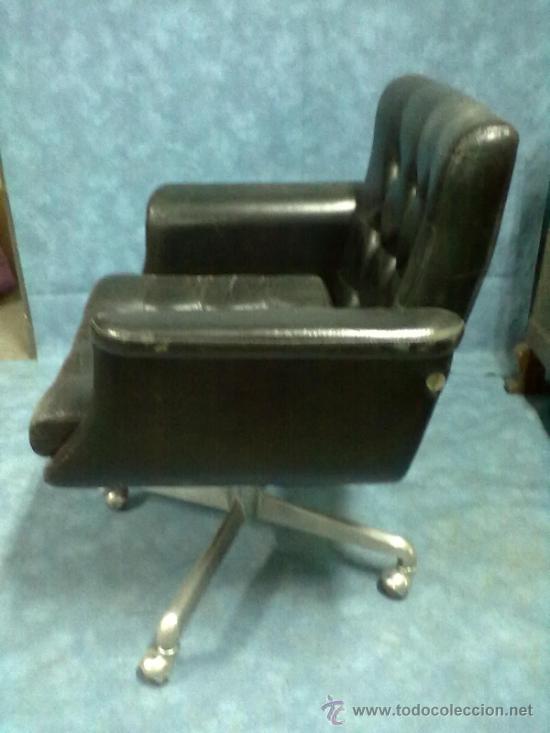 Vintage: SILLON GIRATORIO CAPITONE VINTAGE - Foto 4