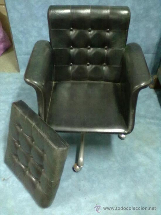 Vintage: SILLON GIRATORIO CAPITONE VINTAGE - Foto 5