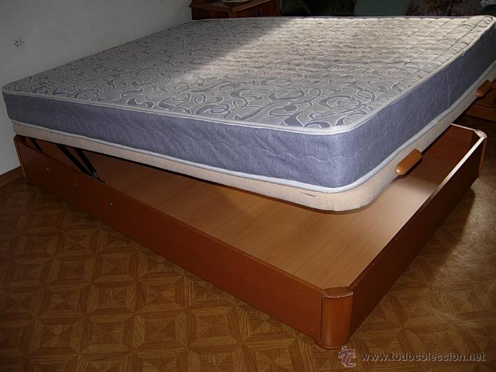 Vintage: Cama-canap&eacute; arc&oacute;n abatible, elevable, de madera, de 1,35 ancho x 1,90 de largo